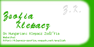 zsofia klepacz business card